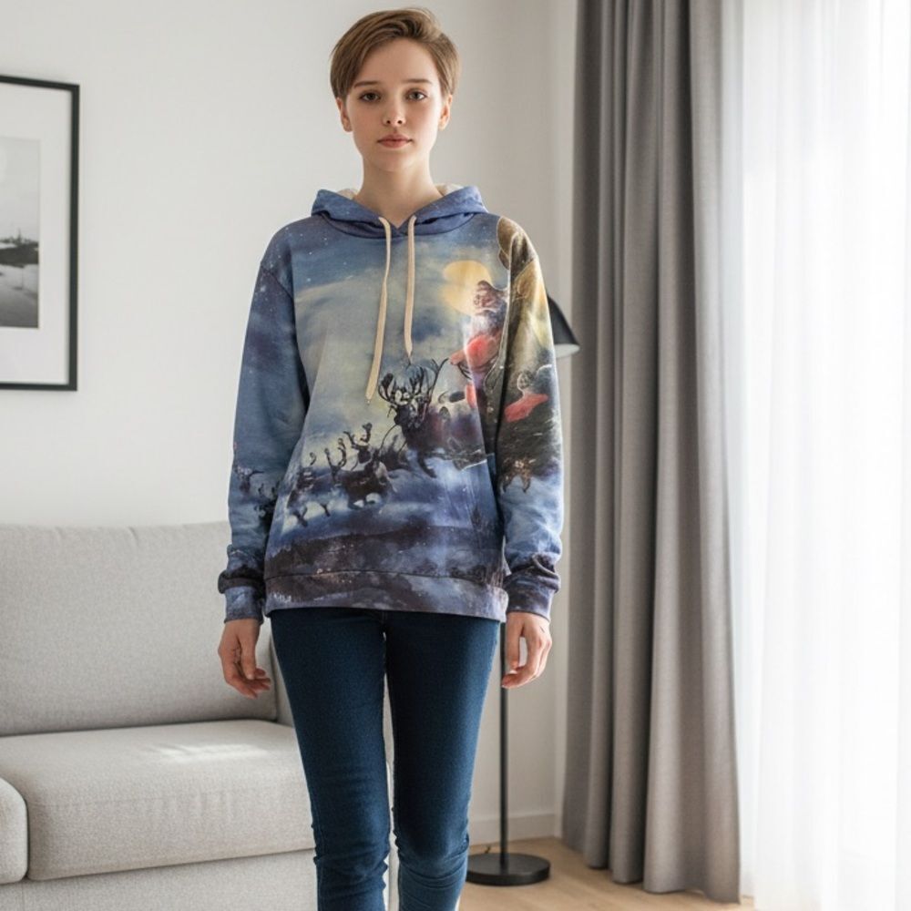 NWOT Unisex Holiday Christmas Hoodie - Size S/M